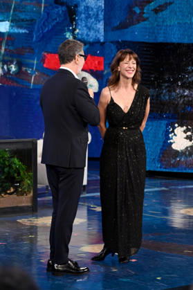 IPA89573764 - Milan, TV Show Che Tempo Che Fa - Nove. Pictured: Fabio Fazio, Sophie Marceau Copyright: xTe-Cox xComi Terenghix IPA89573764
