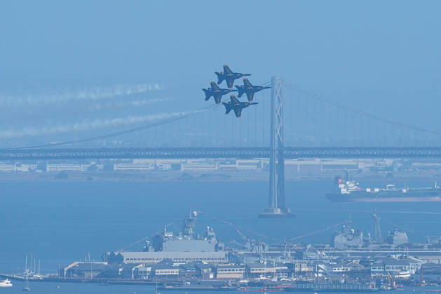Fleet Week Air Show in San Francisco SAN FRANCISCO, CALIFORNIA - OCTOBER 11: US Navy Blue Angels fly over San Francisco Bay during the Fleet Week Air Show in San Francisco, California, United States on October 11, 2026. Tayfun Coskun Anadolu California United States. Editorial use only. Please get in touch for any other usage.  Copyright: x2026xAnadoluxTayfunxCoskunx