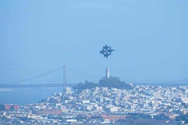 Fleet Week Air Show in San Francisco SAN FRANCISCO, CALIFORNIA - OCTOBER 11: US Navy Blue Angels fly over San Francisco Bay during the Fleet Week Air Show in San Francisco, California, United States on October 11, 2026. Tayfun Coskun Anadolu California United States. Editorial use only. Please get in touch for any other usage.  Copyright: x2026xAnadoluxTayfunxCoskunx