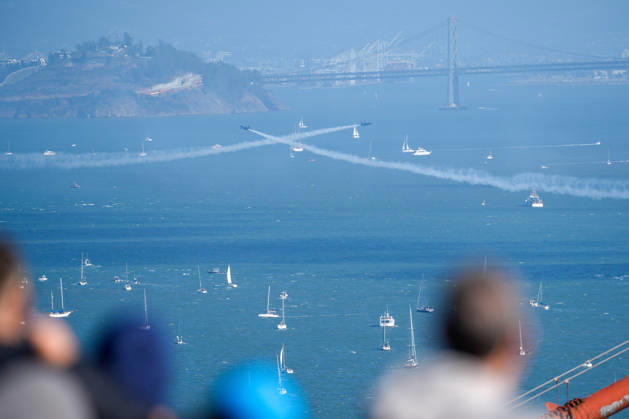 Fleet Week Air Show in San Francisco SAN FRANCISCO, CALIFORNIA - OCTOBER 11: US Navy Blue Angels fly over San Francisco Bay during the Fleet Week Air Show in San Francisco, California, United States on October 11, 2026. Tayfun Coskun Anadolu California United States. Editorial use only. Please get in touch for any other usage.  Copyright: x2026xAnadoluxTayfunxCoskunx