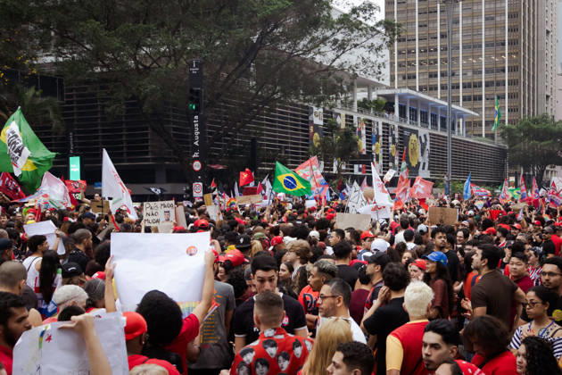 October 11, 2026, So£O Paulo, So£O Paulo, Brazil: ManifestaoÂßo£o em apoio ao Presidente da Repoºblica do Brasil, Lula da Silva, em So£o Paulo. So£O Paulo Brazil - ZUMAb296 20261011_zip_b296_007 Copyright: xHumbertoxBispox