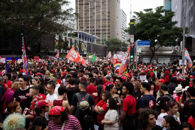 October 11, 2026, So£O Paulo, So£O Paulo, Brazil: ManifestaoÂßo£o em apoio ao Presidente da Repoºblica do Brasil, Lula da Silva, em So£o Paulo. So£O Paulo Brazil - ZUMAb296 20261011_zip_b296_012 Copyright: xHumbertoxBispox