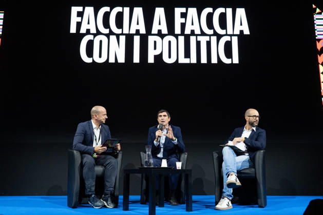 Nicola Fratoianni During Rumore Festival 2026 - Rome Nicola Fratoianni participates in the Face-to-Face with Politicians panel at Fanpage.it’s Rumore Festival 2026 in Rome, Italy on October 11, 2026. Photo by Andrea Bracaglia ABACAPRESS.COM Rome Italy Italy  Copyright: xBracagliaxAndrea ABACAx