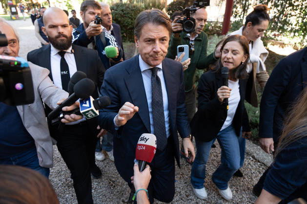 Giuseppe Conte During Rumore Festival 2026 - Rome Giuseppe Conte, leader of the Five Star Movement, participates in the Face-to-Face with Politicians panel at Fanpage.it’s Rumore Festival 2026 in Rome, Italy on October 11, 2026. Photo by Andrea Bracaglia ABACAPRESS.COM Rome Italy Italy  Copyright: xBracagliaxAndrea ABACAx