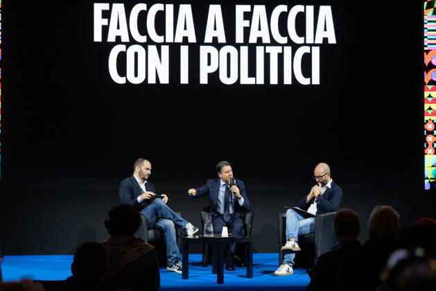Giuseppe Conte During Rumore Festival 2026 - Rome Giuseppe Conte, leader of the Five Star Movement, participates in the Face-to-Face with Politicians panel at Fanpage.it’s Rumore Festival 2026 in Rome, Italy on October 11, 2026. Photo by Andrea Bracaglia ABACAPRESS.COM Rome Italy Italy  Copyright: xBracagliaxAndrea ABACAx