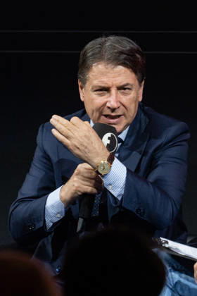 Giuseppe Conte During Rumore Festival 2026 - Rome Giuseppe Conte, leader of the Five Star Movement, participates in the Face-to-Face with Politicians panel at Fanpage.it’s Rumore Festival 2026 in Rome, Italy on October 11, 2026. Photo by Andrea Bracaglia ABACAPRESS.COM Rome Italy Italy  Copyright: xBracagliaxAndrea ABACAx
