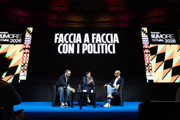 Elly Schlein During Rumore Festival 2026 - Rome Elly Schlein, Secretary of the Italian Democratic Party, participates in the Face-to-Face with Politicians panel at Fanpage.it’s Rumore Festival 2026 in Rome, Italy on October 11, 2026. Photo by Andrea Bracaglia ABACAPRESS.COM Rome Italy Italy  Copyright: xBracagliaxAndrea ABACAx