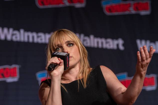 October 11, 2026, New York, New York, United States: Jacqueline Byers speaks at a panel discussion for CBS new series NCIS: NEW YORK.during New York Comic Con 2026 at The Jacob K. Javits Convention Center on October 11, 2026 in New York City. New York United States - ZUMAs197 20261011_aaa_s197_505 Copyright: xRonxAdarx