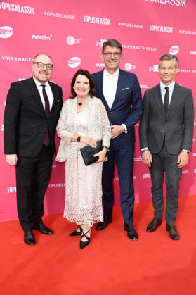 Clemens Trautmann, Christiane Goetz Weimer, Wolfram Weimer, and Frank Briegmann at the 2026 Opus Klassik Awards ceremony at the Konzerthaus am Gendarmenmarkt in Berlin, October 11, 2026 Foto:xN.xKubelkax xFuturexImagex opus_6047