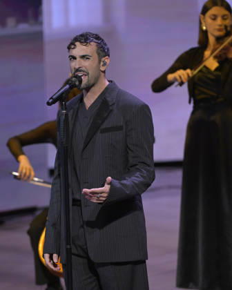 Photo by Mario Romano, IPP Milan, October 11, 2026. TV show *Che Tempo Che Fa*. Pictured: singer Marco Mengoni. Italy Photo Press World. Copyright *Che Tempo Che Fa*