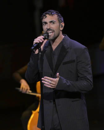 Photo by Mario Romano, IPP Milan, October 11, 2026. TV show *Che Tempo Che Fa*. Pictured: singer Marco Mengoni. Italy Photo Press World. Copyright *Che Tempo Che Fa*