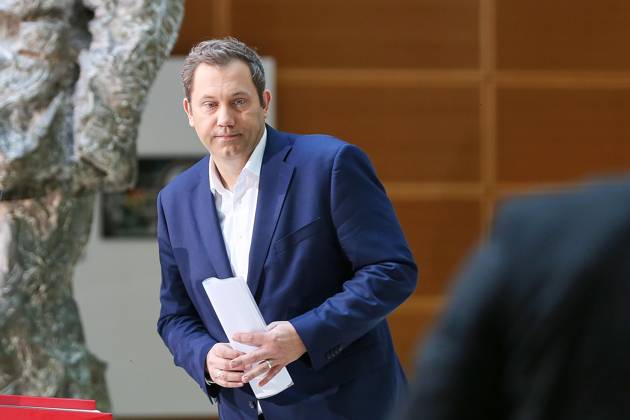 Berlin, Germany, October 12, 2026 Willy Brandt House Press Conference Following the Executive Board Meeting Federal Minister of Finance Lars Klingbeil, SPD Copyright: xdtsxNachrichtenagenturx dts_138243