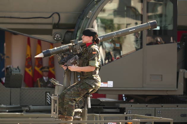 October 12 Parade for Hispanic Heritage Day Vehicles from the State Security Forces during the solemn ceremony honoring the national flag and the military parade on October 12, Hispanic Heritage Day, in Plaza de Cánovas del Castillo, on October 12, 2026, in Madrid, Spain. The events begin with the raising of the flag and are followed by a tribute to those who gave their lives for the country. Subsequently, the military air and ground parades begin. Approximately 4,400 members of the Armed Forces, the security forces, and various civilian public institutions are participating this year in the parade presided over by the King and Queen. The aerial parade featured 50 fighter, training, and transport aircraft, as well as around 30 helicopters.  Copyright: xEduardoxParrax 7840693
