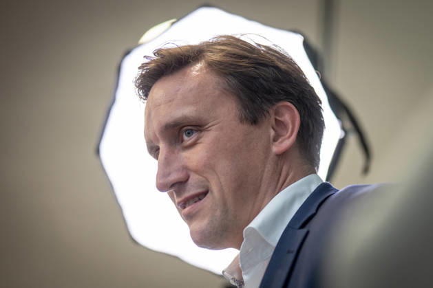 Sebastian Lechner, State Chairman of the CDU in Lower Saxony, speaking with journalists at the Konrad Adenauer House on the sidelines of the CDU Germany Executive Committee retreat in Berlin, October 2026, Berlin, Germany, Konrad Adenauer House