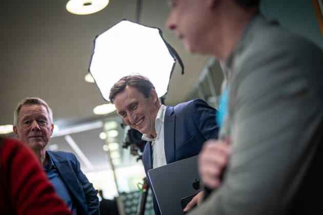 Sebastian Lechner, State Chairman of the CDU in Lower Saxony, speaking with journalists at the Konrad Adenauer House on the sidelines of the CDU Germany Executive Committee retreat in Berlin, October 2026, Berlin, Germany, Konrad Adenauer House