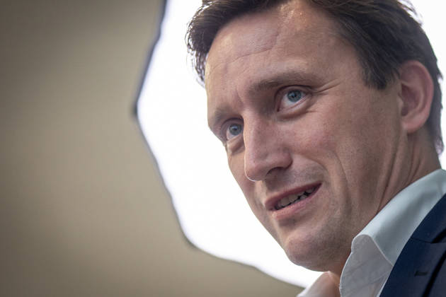 Sebastian Lechner, State Chairman of the CDU in Lower Saxony, speaking with journalists at the Konrad Adenauer House on the sidelines of the CDU Germany Executive Committee retreat in Berlin, October 2026, Berlin, Germany, Konrad Adenauer House