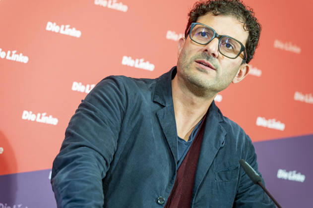 Luigi Pantisano EUR, Germany, Berlin, October 12, 2026 Press conference by Luigi Pantisano, chairman of the Die Linke party, at the Karl Liebknecht House on current issues