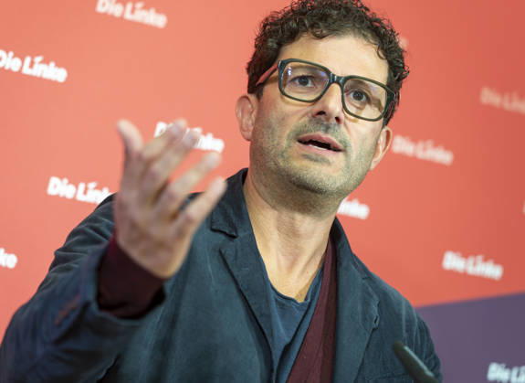 Luigi Pantisano EUR, Germany, Berlin, October 12, 2026 Press conference by Luigi Pantisano, chairman of the Die Linke party, at the Karl Liebknecht House on current issues