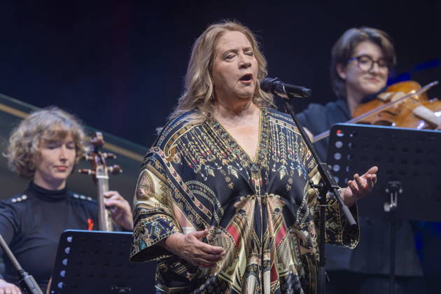 Performance by Kathy Kelly and Camerata Musikus with Milko Kersten during the 18th HOPE Gala at the Schauspielhaus Dresden