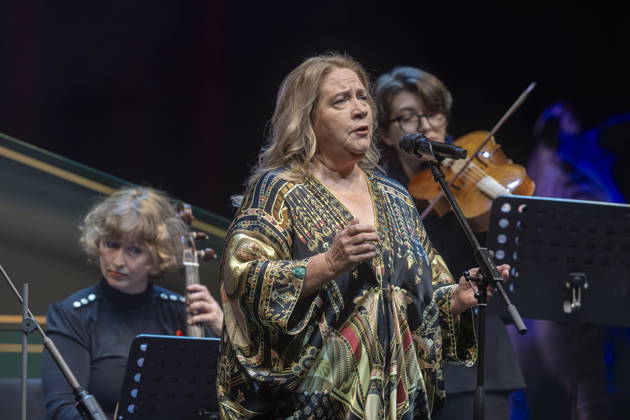 Performance by Kathy Kelly and Camerata Musikus with Milko Kersten during the 18th HOPE Gala at the Schauspielhaus Dresden