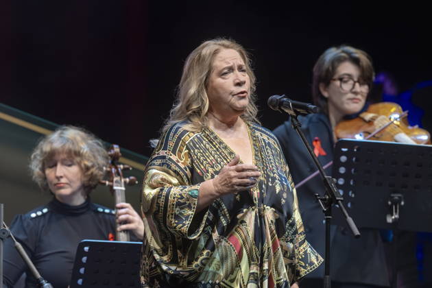 Performance by Kathy Kelly and Camerata Musikus with Milko Kersten during the 18th HOPE Gala at the Schauspielhaus Dresden
