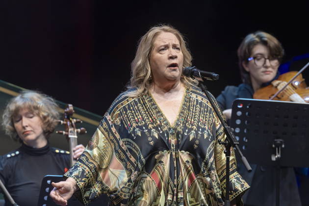 Performance by Kathy Kelly and Camerata Musikus with Milko Kersten during the 18th HOPE Gala at the Schauspielhaus Dresden