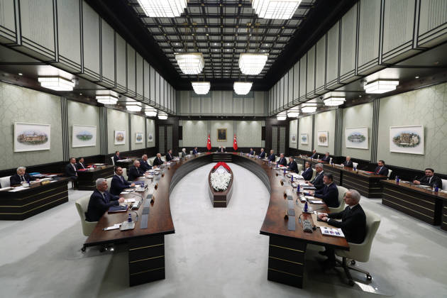 Turkish President Erdogan chairs the cabinet meeting in Ankara ANKARA, TURKIYE - OCTOBER 12: (----EDITORIAL USE ONLY - MANDATORY CREDIT - TURKISH PRESIDENCY MURAT CETINMUHURDAR HANDOUT - NO MARKETING NO ADVERTISING CAMPAIGNS - DISTRIBUTED AS A SERVICE TO CLIENTS----) Turkish President Recep Tayyip Erdogan chairs the cabinet meeting at the Presidential Complex in Ankara, Turkiye on October 12, 2026. Turkish Presidency Murat Cetinmuhurdar Anadolu Ankara Turkey. Editorial use only. Please get in touch for any other usage.  Copyright: x2026xAnadoluxTurkishxPresidency MuratxCetinmuhurdarx