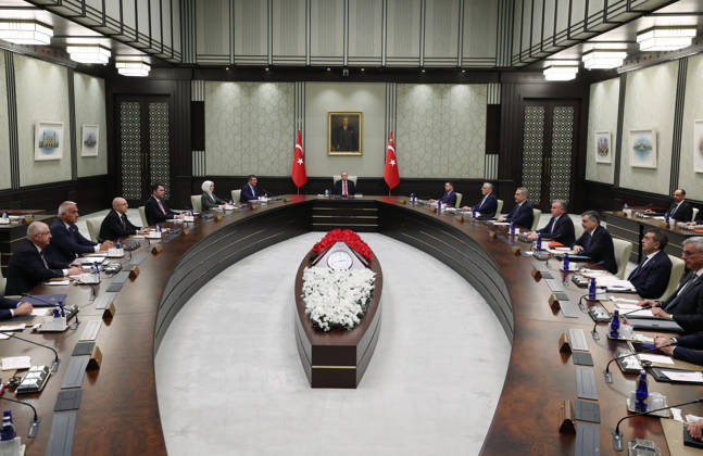 Turkish President Erdogan chairs the cabinet meeting in Ankara ANKARA, TURKIYE - OCTOBER 12: (----EDITORIAL USE ONLY - MANDATORY CREDIT - TURKISH PRESIDENCY MURAT CETINMUHURDAR HANDOUT - NO MARKETING NO ADVERTISING CAMPAIGNS - DISTRIBUTED AS A SERVICE TO CLIENTS----) Turkish President Recep Tayyip Erdogan chairs the cabinet meeting at the Presidential Complex in Ankara, Turkiye on October 12, 2026. Turkish Presidency Murat Cetinmuhurdar Anadolu Ankara Turkey. Editorial use only. Please get in touch for any other usage.  Copyright: x2026xAnadoluxTurkishxPresidency MuratxCetinmuhurdarx