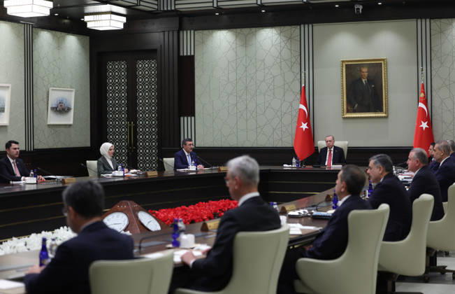 Turkish President Erdogan chairs the cabinet meeting in Ankara ANKARA, TURKIYE - OCTOBER 12: (----EDITORIAL USE ONLY - MANDATORY CREDIT - TURKISH PRESIDENCY MUSTAFA KAMACI HANDOUT - NO MARKETING NO ADVERTISING CAMPAIGNS - DISTRIBUTED AS A SERVICE TO CLIENTS----) Turkish President Recep Tayyip Erdogan chairs the cabinet meeting at the Presidential Complex in Ankara, Turkiye on October 12, 2026. Turkish Presidency Mustafa Kamaci Anadolu Ankara Turkey. Editorial use only. Please get in touch for any other usage.  Copyright: x2026xAnadoluxTurkishxPresidency MustafaxKamacix