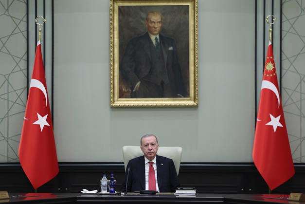 Turkish President Erdogan chairs the cabinet meeting in Ankara ANKARA, TURKIYE - OCTOBER 12: (----EDITORIAL USE ONLY - MANDATORY CREDIT - TURKISH PRESIDENCY MURAT CETINMUHURDAR HANDOUT - NO MARKETING NO ADVERTISING CAMPAIGNS - DISTRIBUTED AS A SERVICE TO CLIENTS----) Turkish President Recep Tayyip Erdogan chairs the cabinet meeting at the Presidential Complex in Ankara, Turkiye on October 12, 2026. Turkish Presidency Mustafa Kamaci Anadolu Ankara Turkey. Editorial use only. Please get in touch for any other usage.  Copyright: x2026xAnadoluxTurkishxPresidency MustafaxKamacix