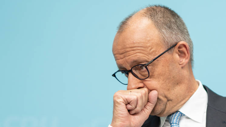 Chancellor Friedrich Merz at the closing press conference of the CDU Germany Executive Committee retreat in Berlin, October 2026, Berlin, Berlin, Germany, Konrad Adenauer House
