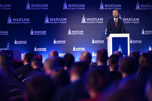 Warsaw Security Forum 2026 in Poland WARSAW, POLAND - OCTOBER 12: Deputy Prime Minister and Minister of National Defence of Poland Wladyslaw Kosiniak-Kamysz delivers a speech during a panel discussion titled How Can Europe Build the Military Power It Needs? on first day of the Warsaw Security Forum 2026 (WSF2026) in Warsaw, Poland on October 12, 2026. The NATO-sponsored session focused on strategic military investments and security infrastructure expansion within Europe. Artur Widak Anadolu Warsaw Poland. Editorial use only. Please get in touch for any other usage.  Copyright: x2026xAnadoluxArturxWidakx