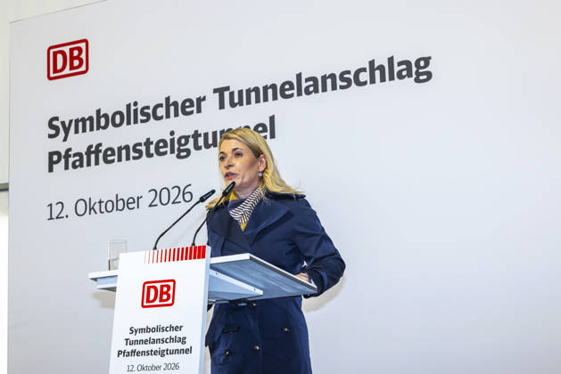 Construction Begins on the Pfaffensteig Tunnel in Stuttgart Evelyn Palla, Chairwoman of the Executive Board of Deutsche Bahn AG The 11-kilometer-long rail tunnel is part of the Stuttgart 21 project and, starting in 2033, will connect the Gäubahn line toward Zurich