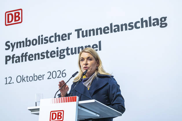 Construction Begins on the Pfaffensteig Tunnel in Stuttgart Evelyn Palla, Chairwoman of the Executive Board of Deutsche Bahn AG The 11-kilometer-long rail tunnel is part of the Stuttgart 21 project and, starting in 2033, will connect the Gäubahn line toward Zurich