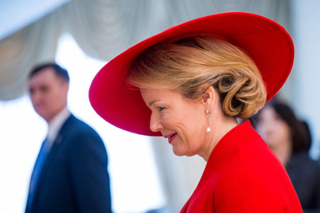 Belgian Royal Couple s State Visit to Central Asia - Day 2 - Kazakhstan King Philippe of Belgium and Queen Mathilde attend an official welcome ceremony at the presidential palace in Astana, Kazakhstan on October 12, 2026, during the first day of their official visit, greeted by President Kassym-Jomart Tokayev. Photo by Olivier Polet ABACAPRESS.COM Astana Kazakhstan Copyright: xPoletxOlivier ABACAx