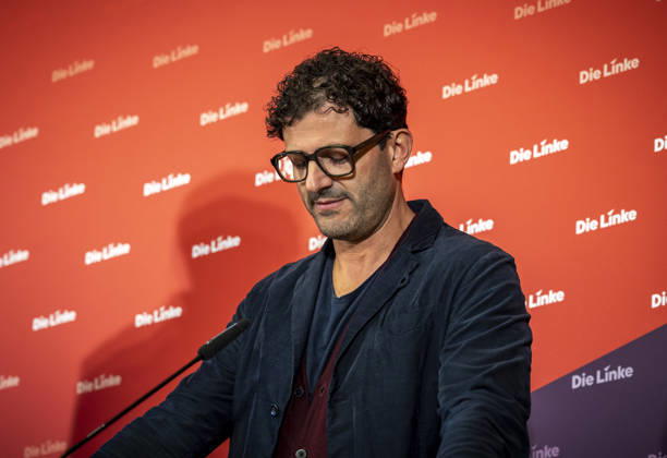 Luigi Pantisano, Chair of Die Linke, photographed at a press conference at the Karl Liebknecht Haus in Berlin, Germany Copyright: xThomasxKoehlerx