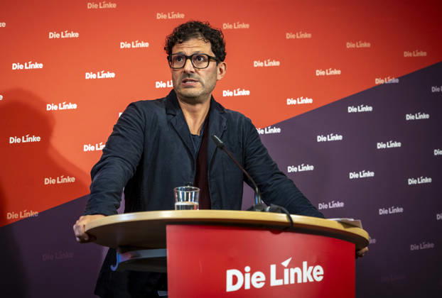 Luigi Pantisano, Chair of Die Linke, photographed at a press conference at the Karl Liebknecht House in Berlin, Germany Copyright: xThomasxKoehlerx