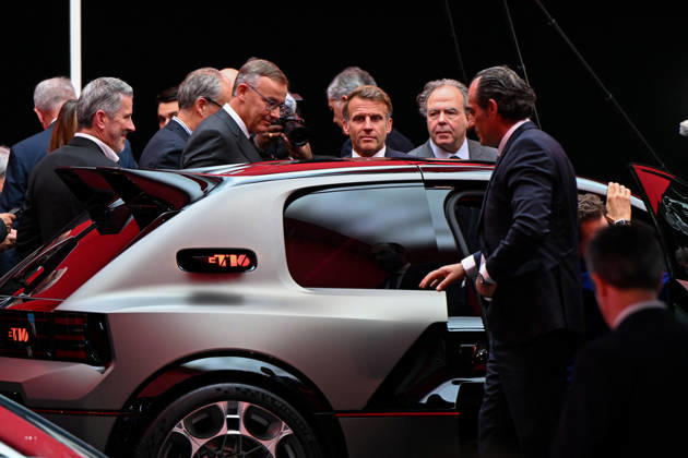 President Macron at Paris Motor Show - Paris French President Emmanuel Macron attends the Paris Motor Show in Paris, France on October 15, 2026. Photo by Lionel Urman ABACAPRESS.COM Paris France  Copyright: xUrmanxLionel ABACAx