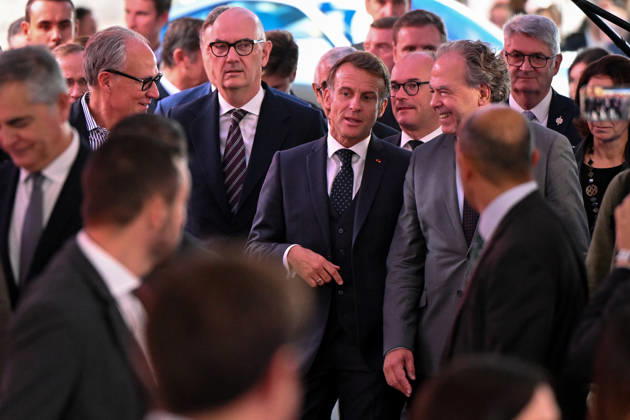 President Macron at Paris Motor Show - Paris French President Emmanuel Macron attends the Paris Motor Show in Paris, France on October 15, 2026. Photo by Lionel Urman ABACAPRESS.COM Paris France  Copyright: xUrmanxLionel ABACAx