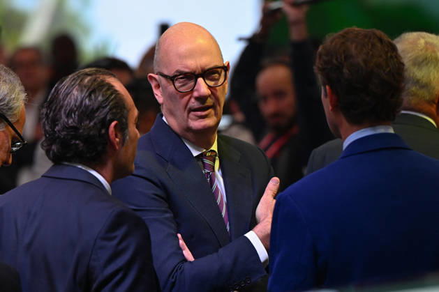 President Macron at Paris Motor Show - Paris French Minister for the Economy and Finance Roland Lescure attends the Paris Motor Show in Paris, France on October 15, 2026. Photo by Lionel Urman ABACAPRESS.COM Paris France  Copyright: xUrmanxLionel ABACAx