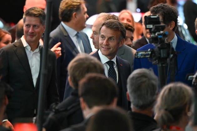 President Macron at Paris Motor Show - Paris French President Emmanuel Macron attends the Paris Motor Show in Paris, France on October 15, 2026. Photo by Lionel Urman ABACAPRESS.COM Paris France  Copyright: xUrmanxLionel ABACAx