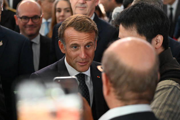 President Macron at Paris Motor Show - Paris French President Emmanuel Macron attends the Paris Motor Show in Paris, France on October 15, 2026. Photo by Lionel Urman ABACAPRESS.COM Paris France  Copyright: xUrmanxLionel ABACAx