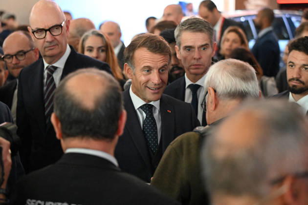 President Macron at Paris Motor Show - Paris French President Emmanuel Macron attends the Paris Motor Show in Paris, France on October 15, 2026. Photo by Lionel Urman ABACAPRESS.COM Paris France  Copyright: xUrmanxLionel ABACAx