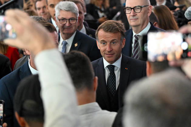 President Macron at Paris Motor Show - Paris French President Emmanuel Macron attends the Paris Motor Show in Paris, France on October 15, 2026. Photo by Lionel Urman ABACAPRESS.COM Paris France  Copyright: xUrmanxLionel ABACAx