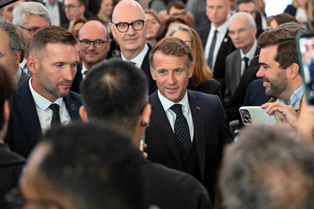 President Macron at Paris Motor Show - Paris French President Emmanuel Macron attends the Paris Motor Show in Paris, France on October 15, 2026. Photo by Lionel Urman ABACAPRESS.COM Paris France  Copyright: xUrmanxLionel ABACAx