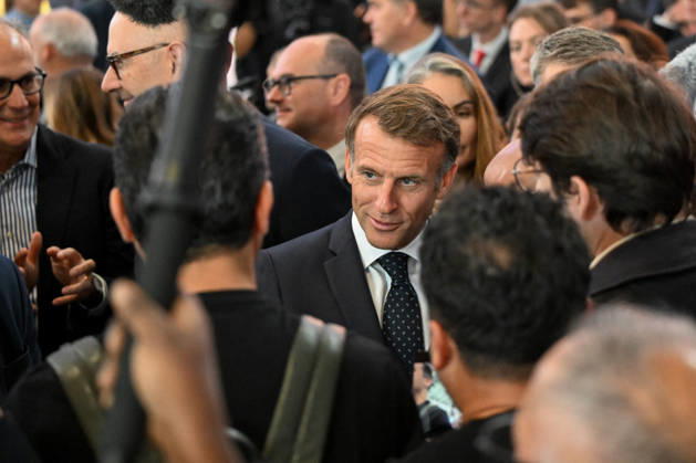 President Macron at Paris Motor Show - Paris French President Emmanuel Macron attends the Paris Motor Show in Paris, France on October 15, 2026. Photo by Lionel Urman ABACAPRESS.COM Paris France  Copyright: xUrmanxLionel ABACAx