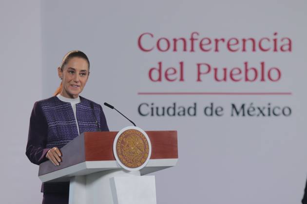 October 12, 2026, Mexico City, Mexico: MEXICO Mexico City, MEXICO, OCTOBER 12, 2026: Mexican President Claudia Sheinbaum speaks during her morning press conference at the National Palace in Mexico City. Sheinbaum says the United States-Mexico-Canada Agreement (USMCA) remains in force while Mexico continues trade talks with the United States. Mexico City Mexico  - ZUMAq101 20261012_zna_q101_096 Copyright: xCarlosxSantiagox