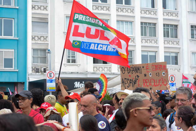 RIO DE JANEIRO, RJ - 12.10.2026: BRASIL PELA DEMOCRACIA RJ - Pro-Lula rally held this afternoon (12) during Brazil for democracy RJ held in Copacabana in Rio de Janeiro, RJ. x3030188x  CarlosxSanttos