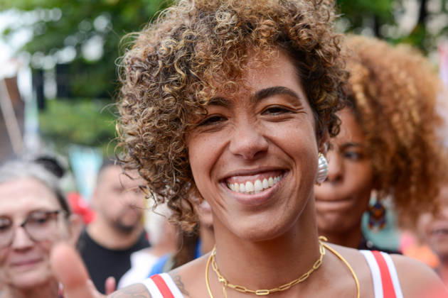 RIO DE JANEIRO, RJ - 12.10.2026: BRASIL PELA DEMOCRACIA RJ - Councilwoman Taliria at the pro-Lula event held this afternoon (12) during Brasil pela democracia Rj held in Copacabana in Rio de Janeiro, RJ. x3030193x  CarlosxSanttos