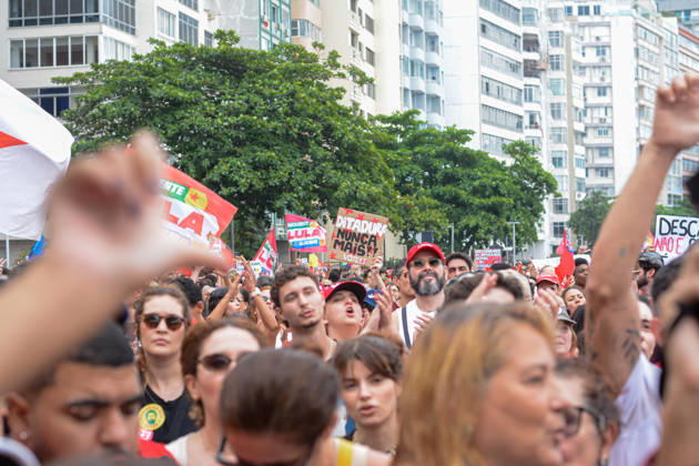 RIO DE JANEIRO, RJ - 12.10.2026: BRASIL PELA DEMOCRACIA RJ - Pro-Lula rally held this afternoon (12) during Brazil for democracy RJ held in Copacabana in Rio de Janeiro, RJ. x3030202x  CarlosxSanttos